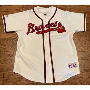 Atlanta Braves Majestic Brian McCann #16 White MLB Jersey Mens XL